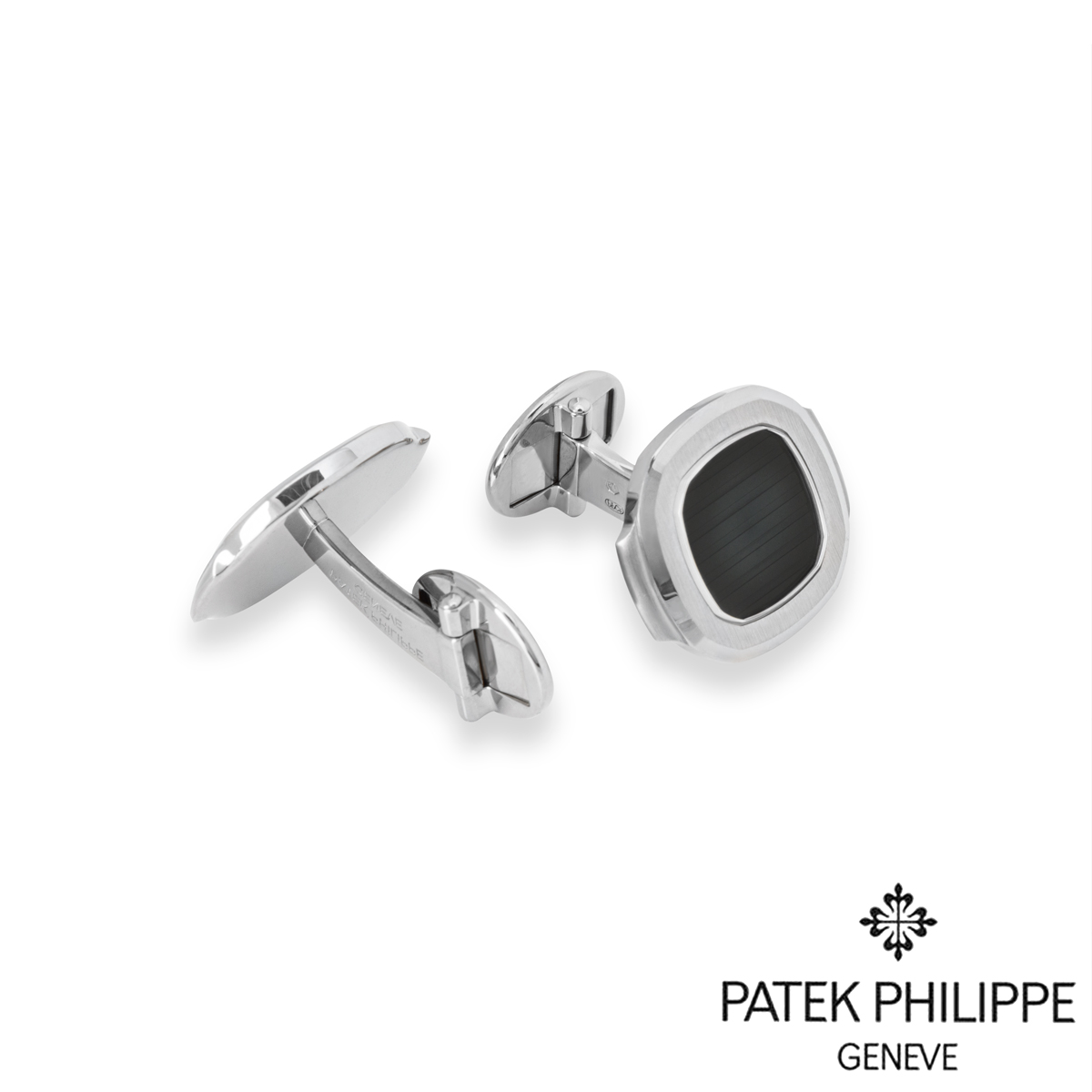 Patek Philippe White Gold Nautilus Cufflinks 205.9057G-001